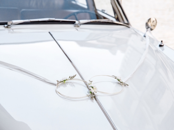Kit Decoração para Carro Casamento Branco Kit Decoração para Carro Casamento Branco