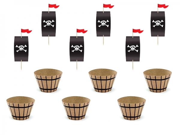 Kit para Cupcakes Piratas Kit para Cupcakes Piratas