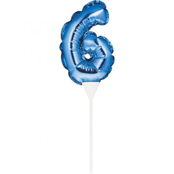 Topo de Bolo Mini Balão Azul 6