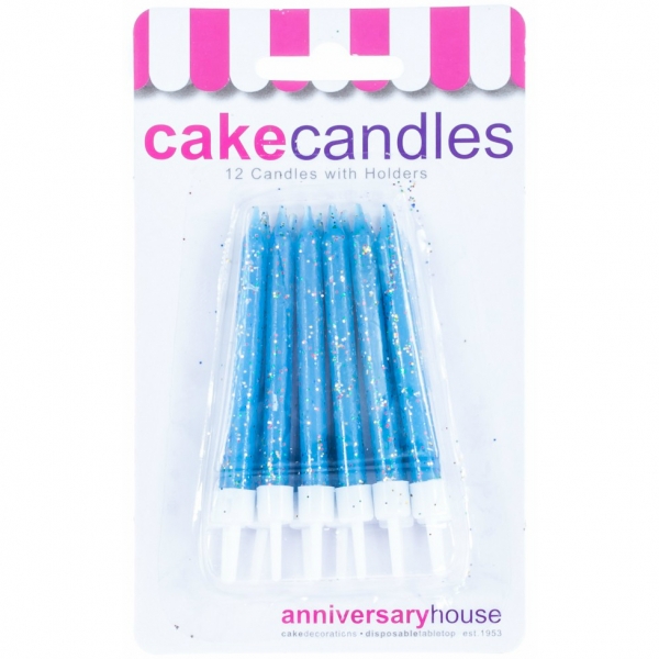 Velas Glitter Azul