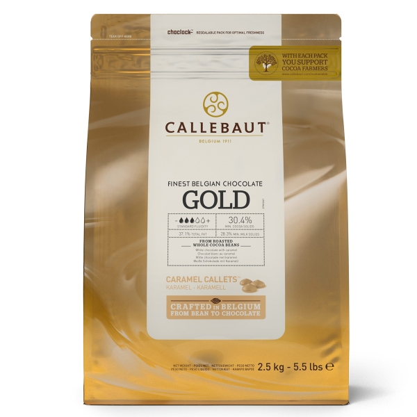 Chocolate de Caramelo Callebaut Gold - 2,5Kg