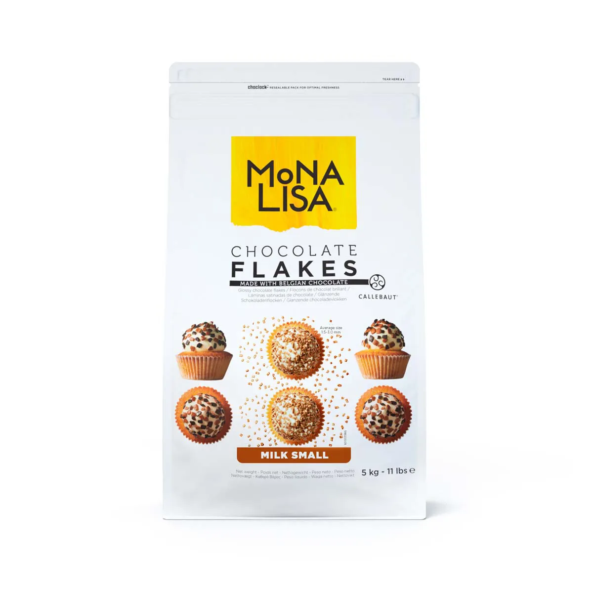Mona Lisa/Callebaut Escama de Chocolate de Leite 1Kg