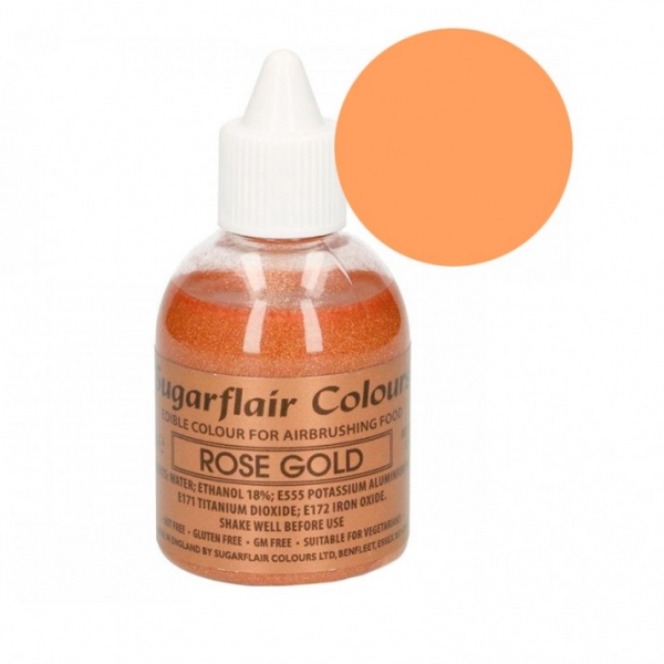 Corante para Aerógrafo 60ml Metalizado Rose Gold