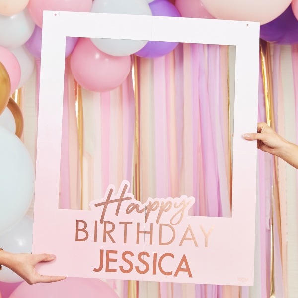 Moldura Personalizável Happy Birthday Moldura Personalizável Happy Birthday