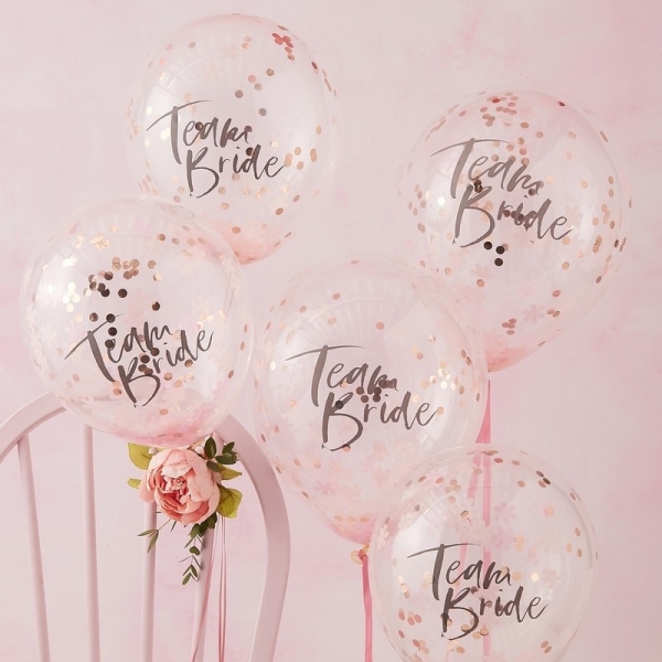 Balões com Confetti Team Bride