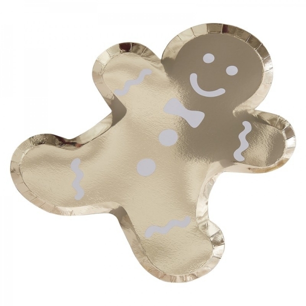Pratos Gingerbread Dourado