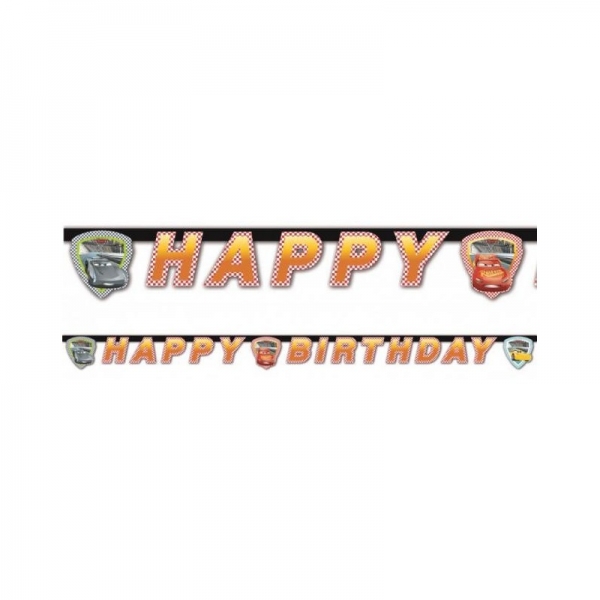 Faixa Happy Birthday Cars 