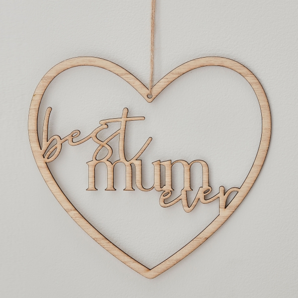 Coração Decorativo Best Mum Ever Coração Decorativo Best Mum Ever