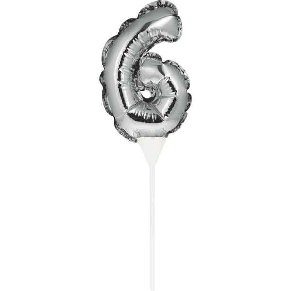 Topo de Bolo Mini Balão Prata 6