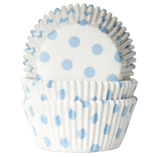 Forminhas para Cupcake Bolinhas Azul Claro 