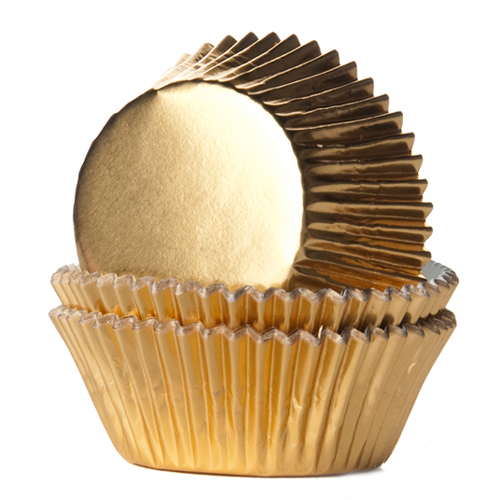 Forminhas para Cupcake Alumínio Dourado