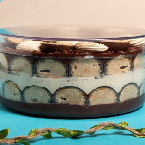 Cake Box Cristal Redonda com Tampa - 1,5L