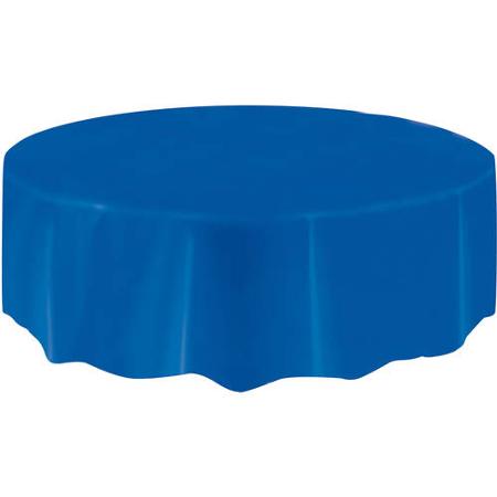 Toalha de Mesa Redonda Azul Real