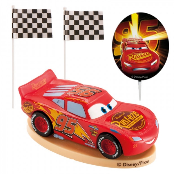 Kit Decoração Bolo Faísca McQueen Cars Kit Decoração Bolo Faísca McQueen Cars