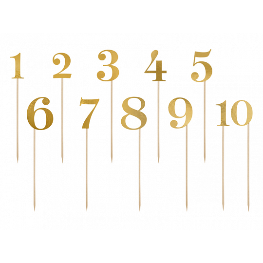 Números de Mesa Dourado