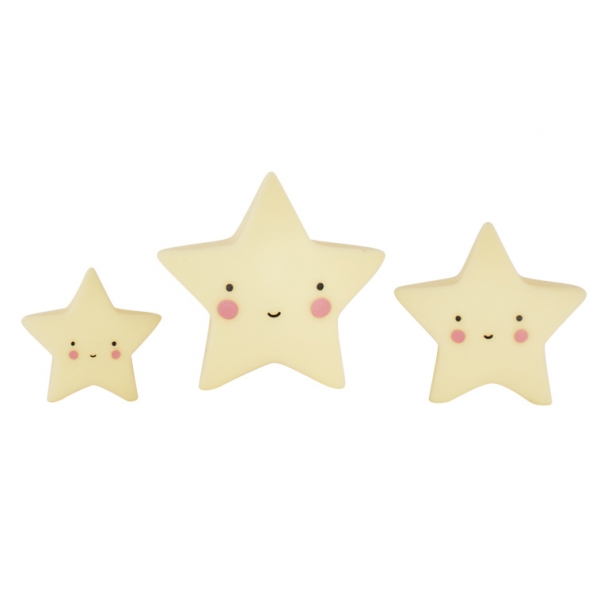 3 Mini Figuras Estrelas Amarelas