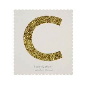Letra Autocolante Glitter C