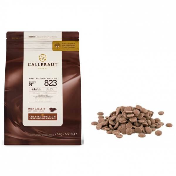 Chocolate de Leite Callebaut - 1Kg Chocolate de Leite Callebaut - 1Kg