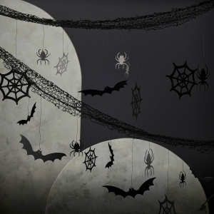 Teia Decorativa - Aranhas, Teias e Morcegos