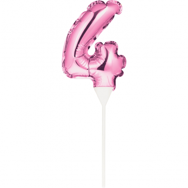 Topo de Bolo Mini Balão Rosa 4