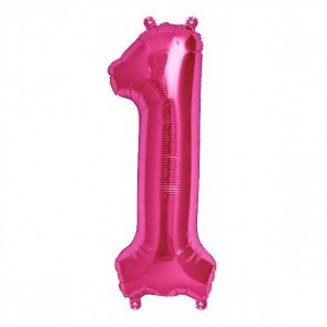 Balão Número 1 Rosa 16 Balão Número 1 Rosa 16