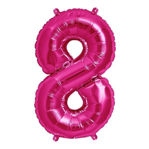 Balão Número 8 Rosa 16