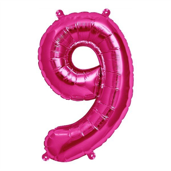 Balão Número 9 Rosa 16