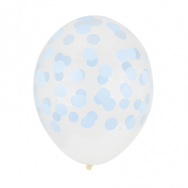5 Balões Bolinhas Azul Bebé