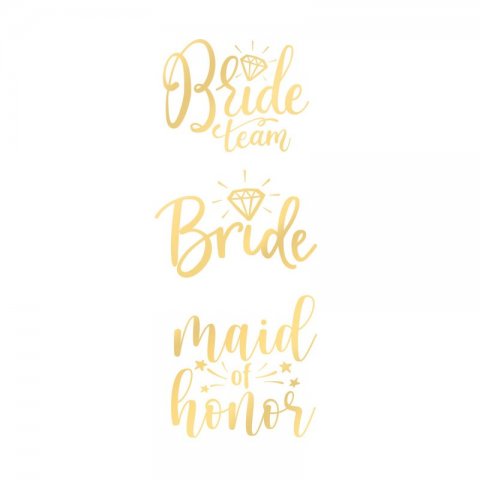 Tatuagens Bride to Be e Team Bride