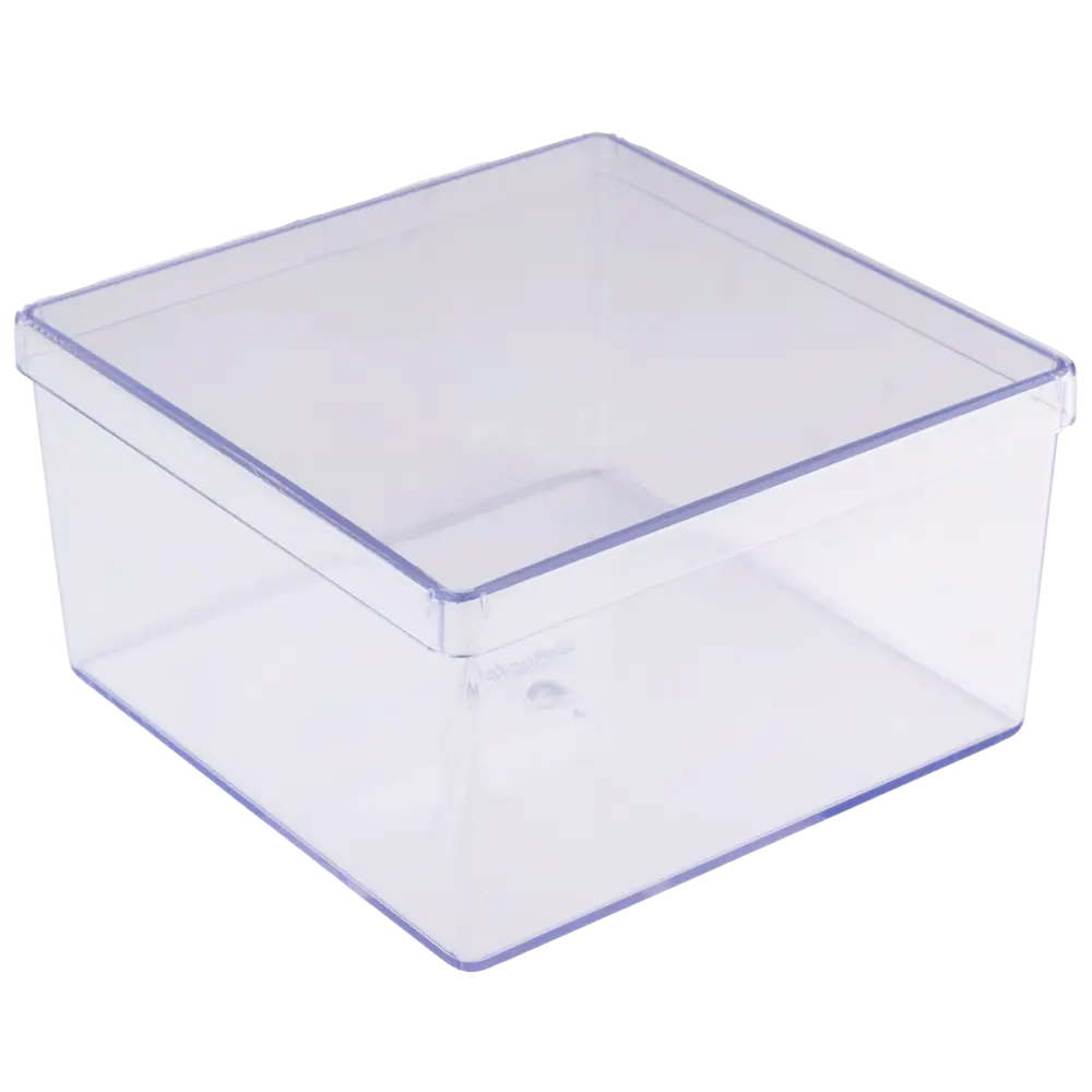 Cake Box Cristal Quadrada com Tampa - 1,5L
