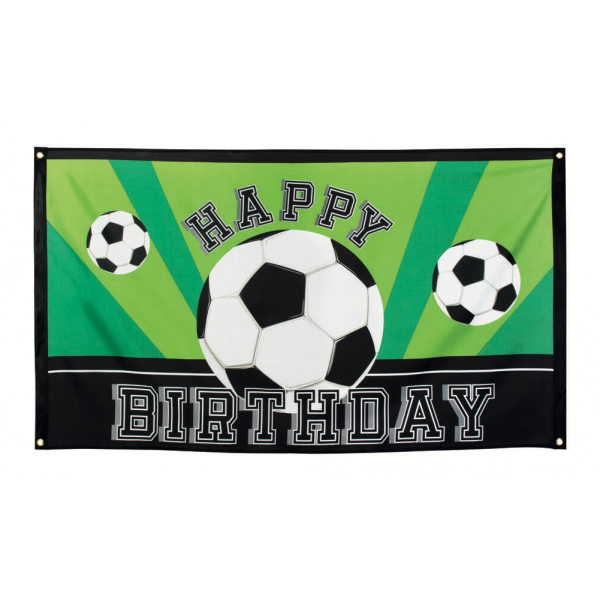 Bandeira Happy Birthday Futebol