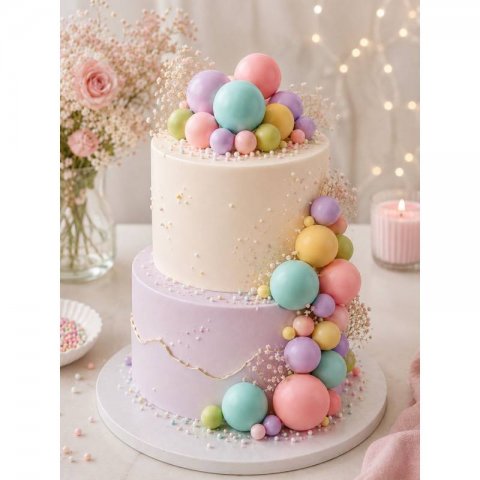 30 Bolas Decorativas Pastel