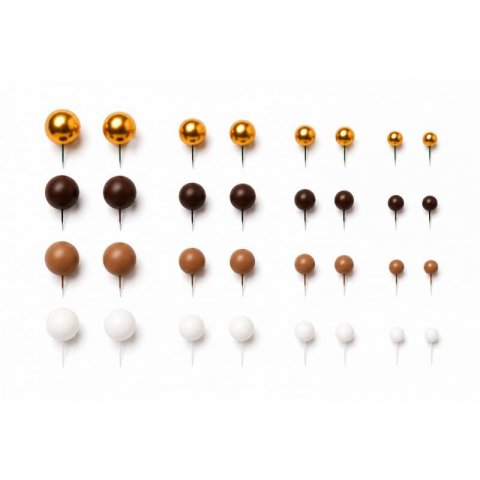 32 Esferas Decorativas Tons Chocolate
