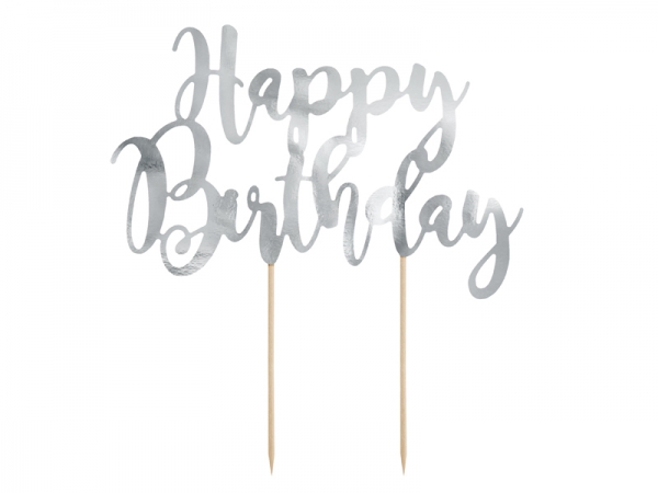 Topper Happy Birthday Prata