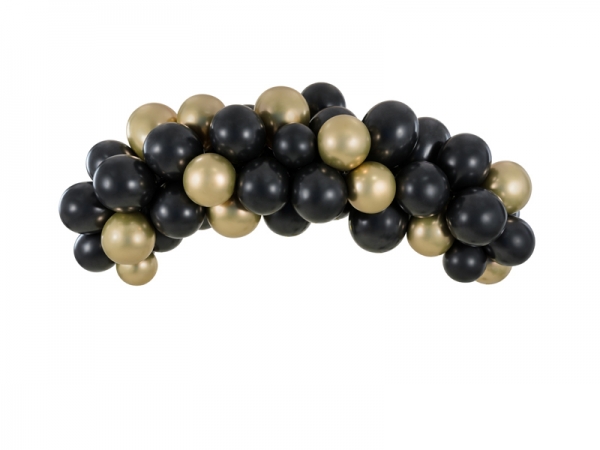 Kit Grinalda de Balões Preto e Dourado Kit Grinalda de Balões Preto e Dourado