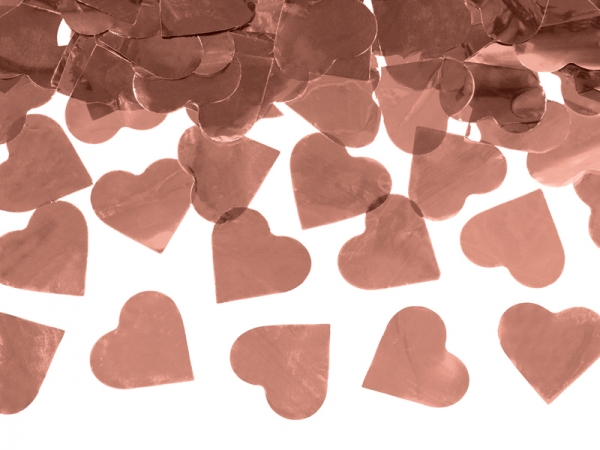 Canhão de Confetti Corações Rose Gold