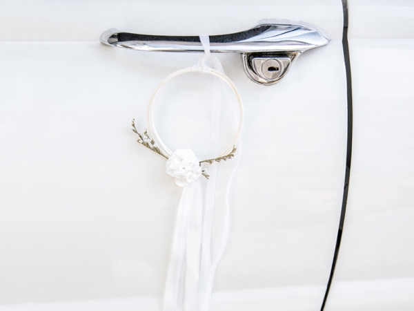 Kit Decoração para Carro Casamento Branco Kit Decoração para Carro Casamento Branco