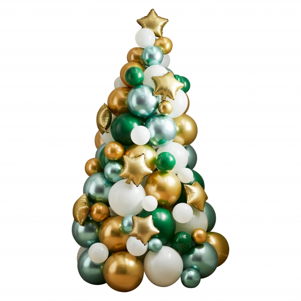 Kit Árvore de Balões Verde e Dourado Kit Árvore de Balões Verde e Dourado