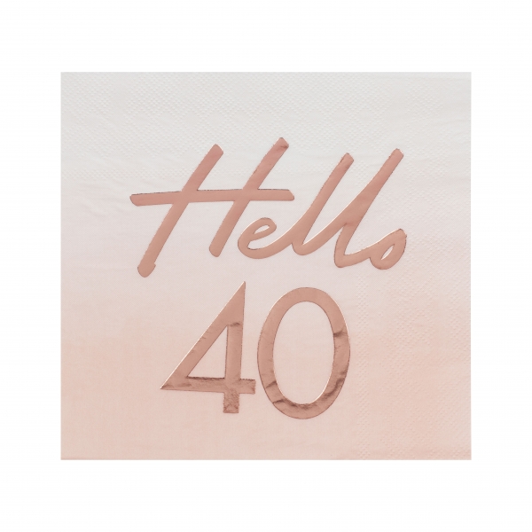 Guardanapos Rose Gold Hello 40