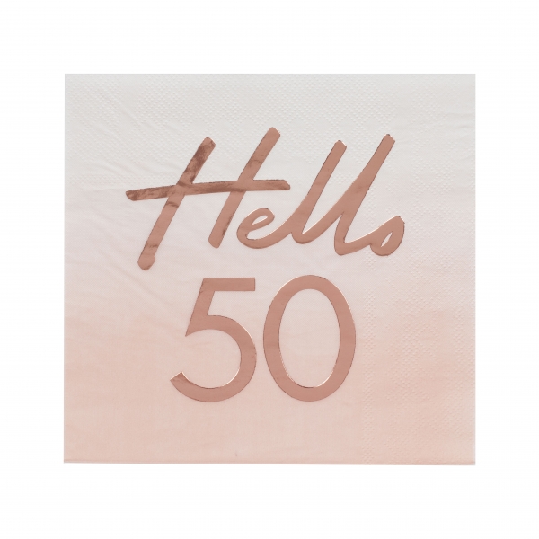 Guardanapos Rose Gold Hello 50