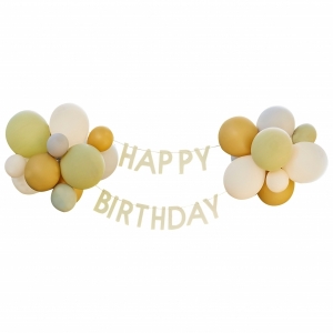 Faixa Happy Birthday com Balões